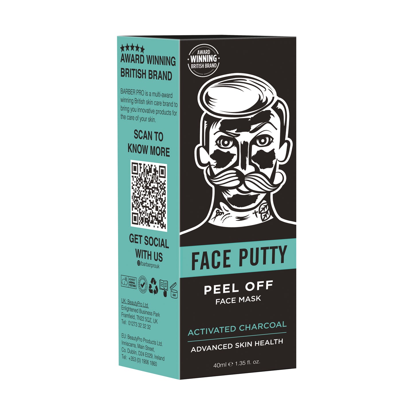 FACE PUTTY Peel-Off Mask with Activated Charcoal Tube