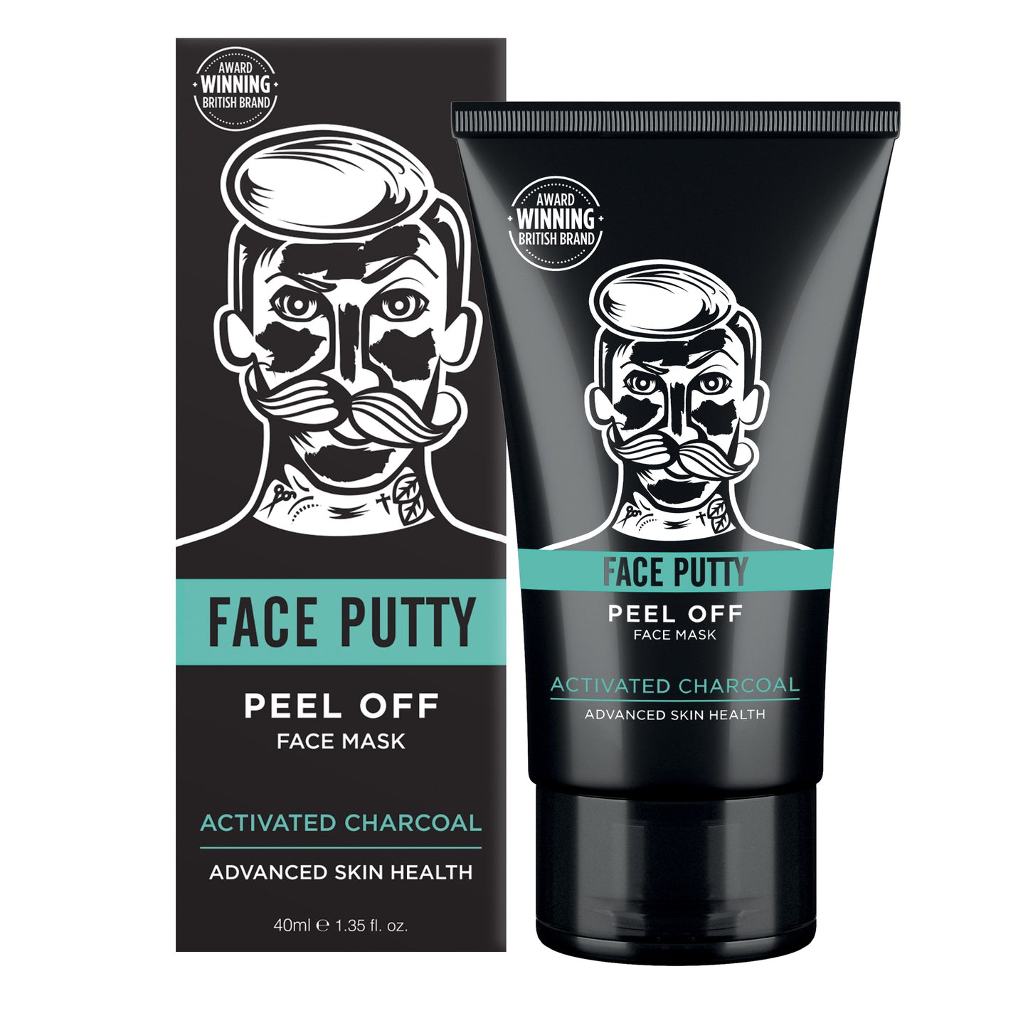 FACE PUTTY Peel-Off Mask with Activated Charcoal Tube